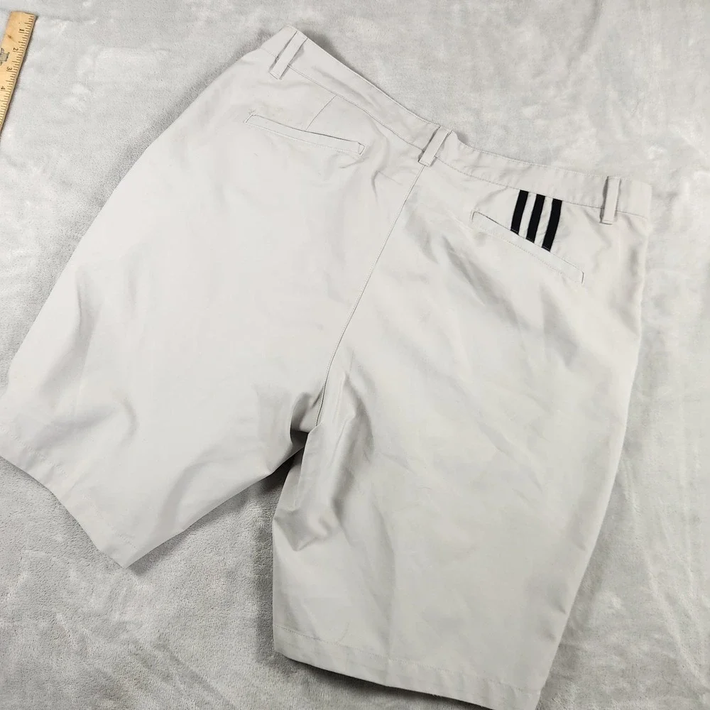 ADIDAS 3 Stripe Golf Shorts Embroidered-Grey  DM3088 Casual Outdoor‎ Athletic